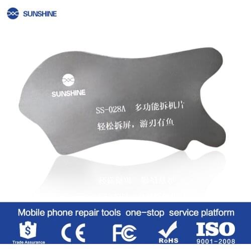 SS-028A Stainless Steel LCD Screen Opening Tool Soft Thin Pry Spudger Disassemble Card for iPhone iPad SmartPhone Opening tools