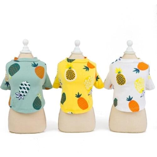 Summer Puppy T-shirt Vest Dog Cat Dresses For Yorkies Chihuahua Clothing Soft Cotton Pet Dog Shirt Clothes for small dogs cats