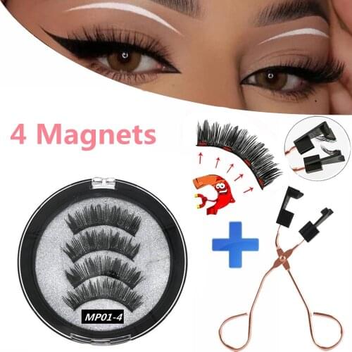 Magnetic eyelashes handmade magnetic false eyelashes magnet mink hair false eyelashes natural magnetic