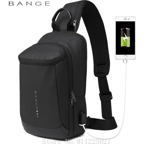 Xiaomi Oxford Cloth Chest Bag Fashion Casual Mens Messenger Bag Business Shoulder Bag USB Charging Crossbody Bag