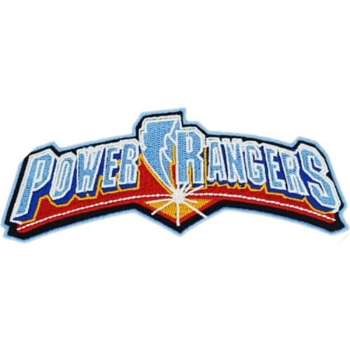 5.7" LARGE POWER RANGERS Patches FULL Embroidered TV Movie Series Iron On Badge Applique Mighty Morphin Movie Costume Cosplay