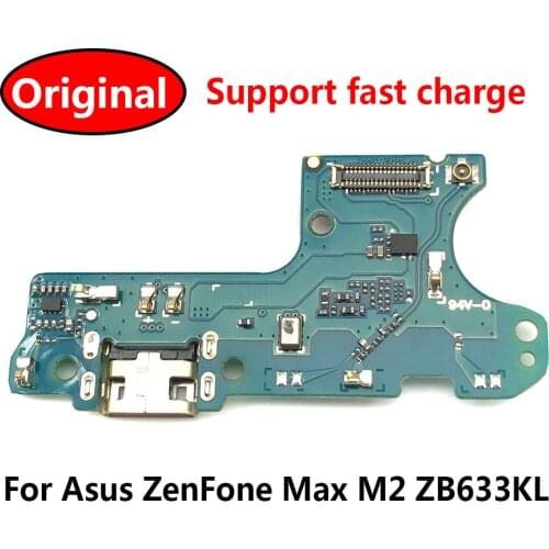 Original USB Charging Port Mic Microphone Dock Connector Board Flex Cable For Asus ZenFone Max M2 ZB633KL Repair Parts