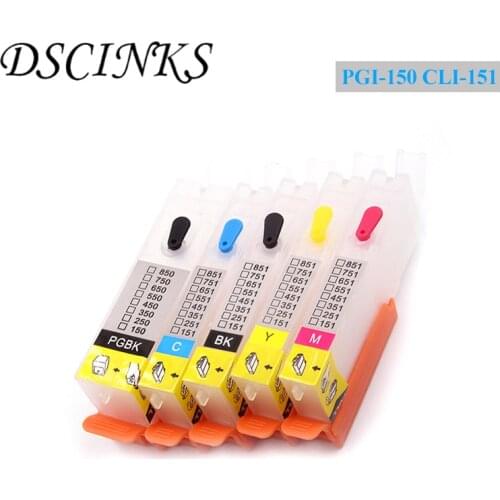 PGI-150 CLI-151 PGI 150 CLI 151Refillable Ink Cartridge for Canon PIXMA MG5410 MG5510 MG5610 MG6410 MG6610 IP7210 MX721 IX6810