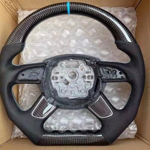 Alcantara Real Carbon Fiber racing steering wheel For Audi A3 A4 A5
