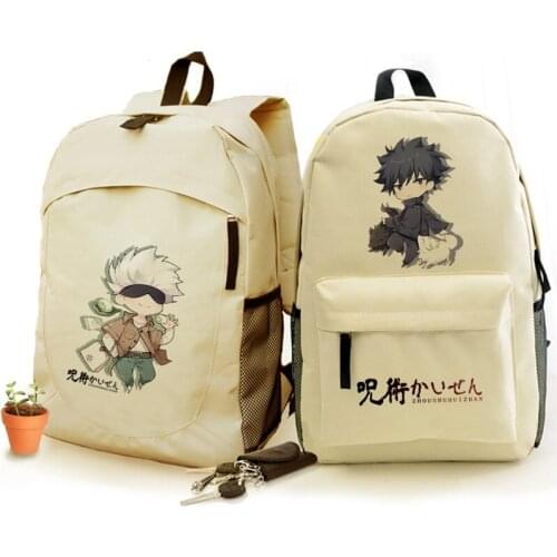 Anime Jujutsu Kaisen Yuji Itadori Kugisaki Nobara Gojou Cosplay Shoulders Backpack Boy Girls Student School Handbag Travel Bags