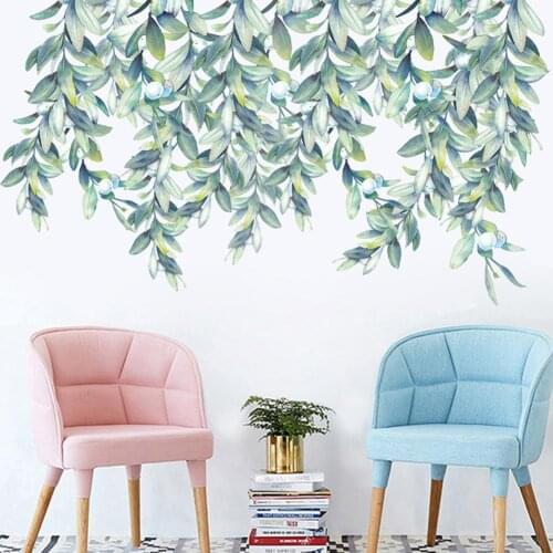 Tree Twig Leaves Self Adhesive Mural Wall Sticker Living Room Background Decal Home Decor stickers for home decoration for home