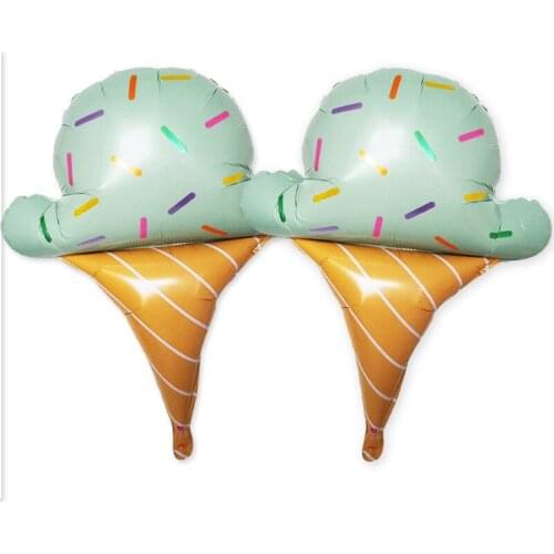 Decoration balloon cartoon colorful ice cream shape aluminum film balloon cute cone children birthday party decoration balloon