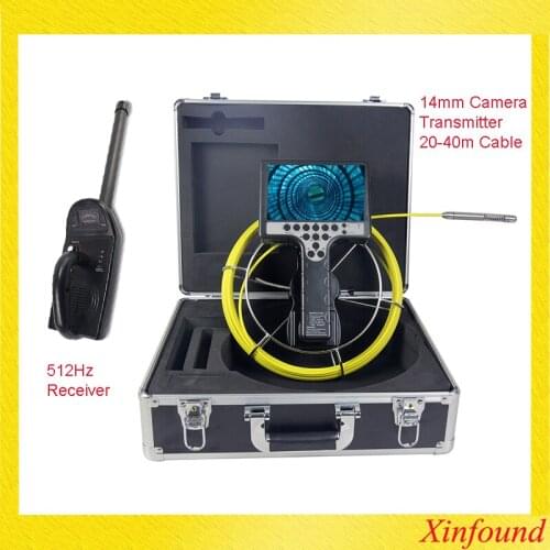 14MM waterproof meter counter DVR Drain Sewer Inspection Video Camera Endoscope camera Borescope camera with 512hz receiver