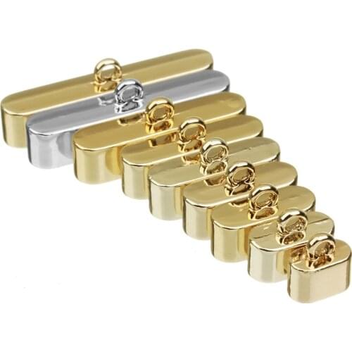 Fashion 10Pcs/lot Gold Color Alloy Crimp End Caps Clasps fit Cord Buckle Leather for Necklaces Bracelets Connectors Clasp Hook