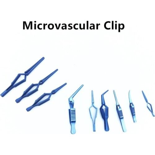 1pcs Straight/Cruved/Angle Jaw Atraumatic Tips Arterial vascular clamping clipper Ophthalmic Surgical Instruments