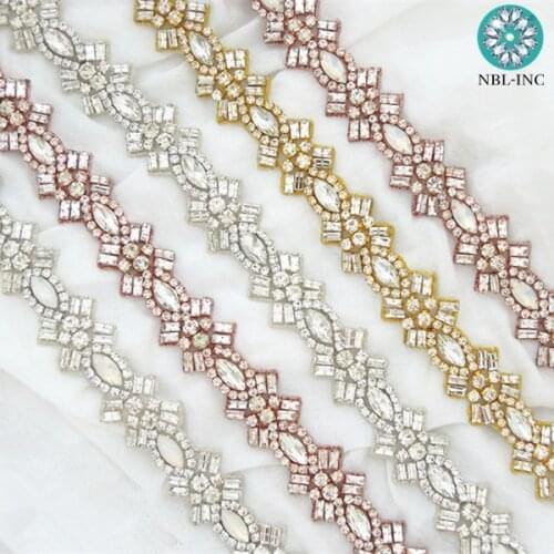 1PC) Rhinestone bridal belt wedding with crystal diamante wedding dress accessories sash belt for wedding dress WDD1037