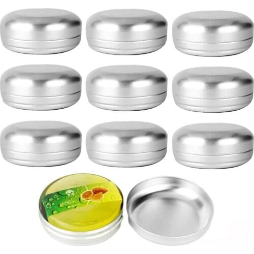 100ml 10/20/30Pcs Aluminum Round Tin Jars Soap Box Metal Empty Soap Packaging Bottom Leachate Container