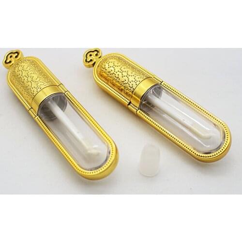 200pcs golden 8ml lip gloss tubes cosmetic liquid eyeliner bottle Mascara eyelash growth liquid packing royal Palace style