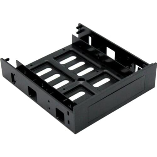 5.25 inch CD-ROM Space to 3.5 inch 2.5 inch SATA HDD Mobile Rack Bracket Enclosure Black for PC