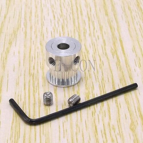 50pcs/lot Alumium GT2 Timing Pulley 17 teeth Bore 5mm for width 6mm belt and 3D printer