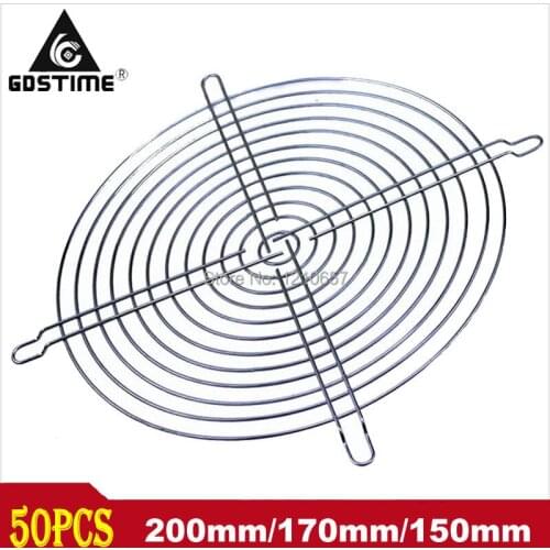 50PCS LOT Gdstime 200MM 170MM 150MM Silvery Metal Wire Finger For CPU DC Fan Grill Guard Protector Nickel Plated