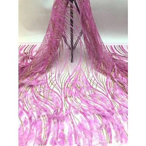 African French Tulle Lace Fabric 2021 High Quality Lace Nigeria Sequence Mesh Lace Material Women Dress D36211