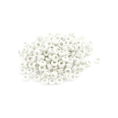 200 x 4mm Inner Diameter White Rubber Armature Bar Firewall Grommets
