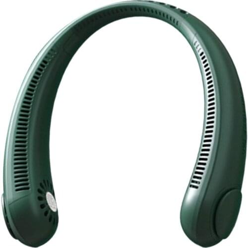Leafless USB Hanging Neck Fan, Portable Rechargeable Fan, Portable Around Neck Fan