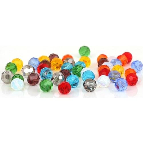 100pcs/lot 4mm Rondelle Austria faceted Crystal Glass Beads Round Loose Spacer Beads for Jewelry Making DIY Accessories