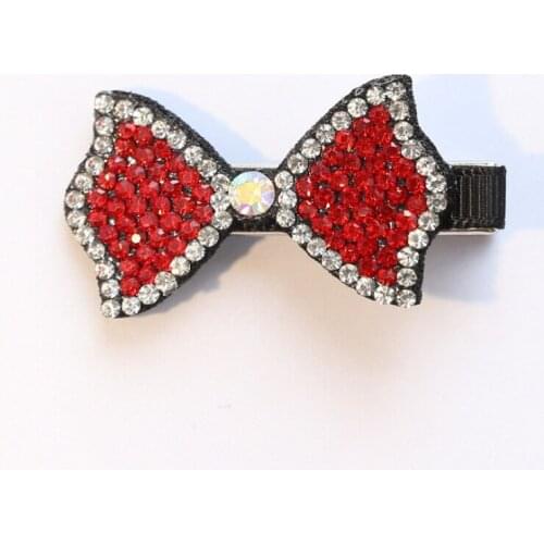 Boutique 20pcs Fashion Cute Glitter Gemstone Hair Bow Hairpins Solid Bowknot Hair Clips Princess Headwear Hair Accessories