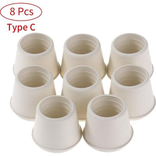 8Pcs Furniture Legs Covers Anti Slip Floor Feet Pads Protectors Rubber Foot Cups Folding Table Chair Legs Caps Round Leg Plugs