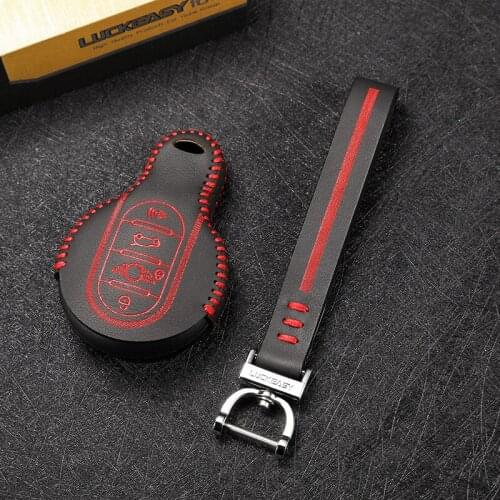 Car key case cover 4 button for bmw mini clubman 2014-2017 mini countryman 2017 mini jcw 2015 mini jcw genuine leather