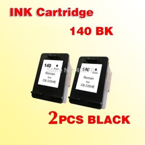 2pcs black INK cartridges compatible for for140 for 140 140xl PhotoSmart C4283 C4343 C5283 D5363 printer