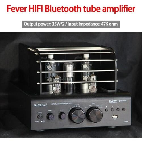 KYYSLB AV388 35W*2 Fever HIFI Tube Tube Amplifier Bluetooth U Disk Lossless Playback Audio Power Tube Amplifier