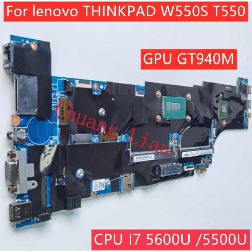 For lenovo THINKPAD W550S T550 Laptop motherboard with CPU I7 5600U SR23V GPU N15M-Q3-S-A2 DDR3 100% Fully Tested