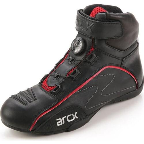 Arcx Motorcycle Riding Boot Motorbike Top Cow Leather Shoes Rotating Buckle 4 seasons Shoes Breathable racing touring boots