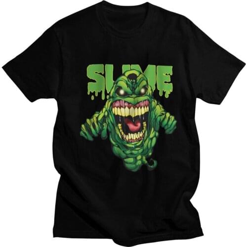 Slime T-shirt Men Graphic T Shirt Short Sleeve 100% Cotton 80s Movie Ghost Tshirt Cool Tee Top