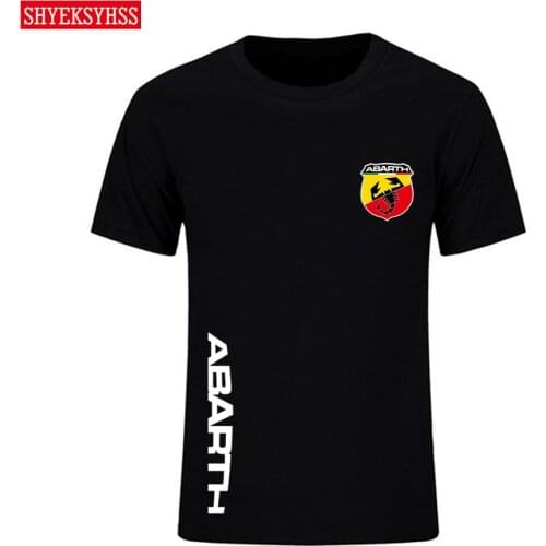 Abarth scorpion logo mens t shirt fashion brand Tshirt cotton high-quality clothing short-sleeved car T-shirt tees 2020
