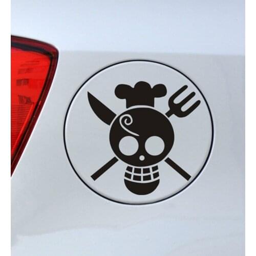 Car Stickers ONE PIECE Pirate Flag Creative Decals For Fuel Tank Cap Auto Tuning Styling Waterproof 13*13cm D10