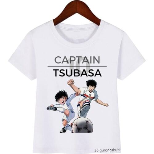 New Football Captain Tsubasa T Shirt Anime Clothes Japan Manga T-Shirt Cartoon Print Boys Tshirt Kids Clothes Summer Tops