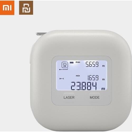 Xiaomi Youpin Akku 2 In 1 Portable Laser Rangefinder Ruler USB Chargable High Precision Infrared Measuring Instrument Pull Ruler