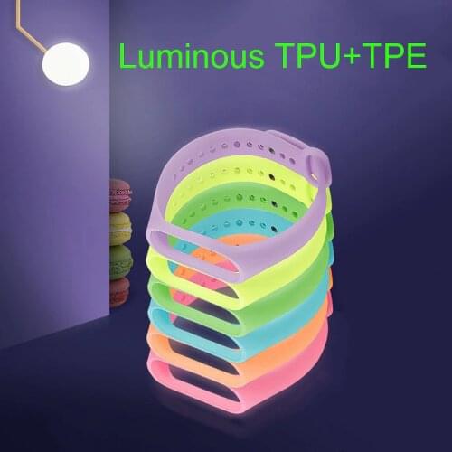 Luminous Strap For Xiaomi Mi Band 4 3 5 6 Wriststrap for Mi band 4 Night Light Replacement Bracelet for Xiaomi band 6 5 4 3