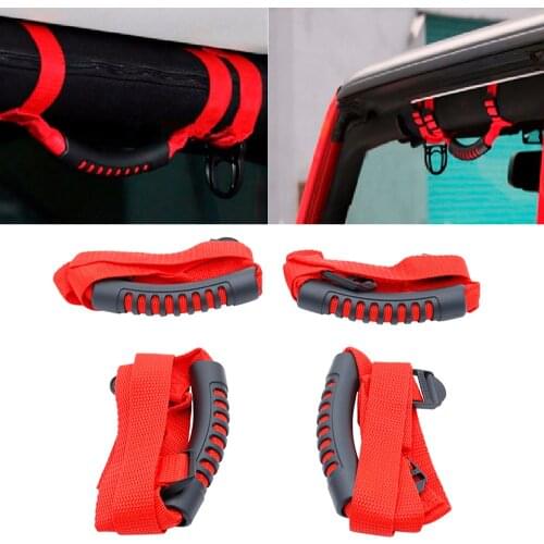 2PCS Roll Bar Grab Handles Grip Handle Strong Durable Suit For Jeep Wrangler YJ TJ JK JK JL JLU Sports Sahara Freedom 1995-2018