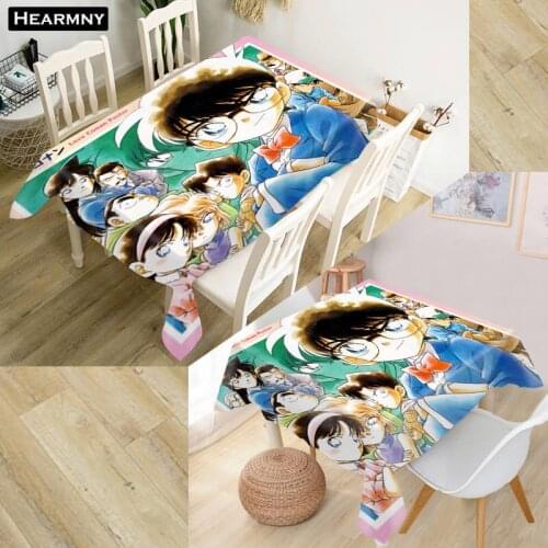 Custom Detective Conan Tablecloth Kitchen Dining Table Decorations Home Rectangular Party Table Covers Office Plain More Size
