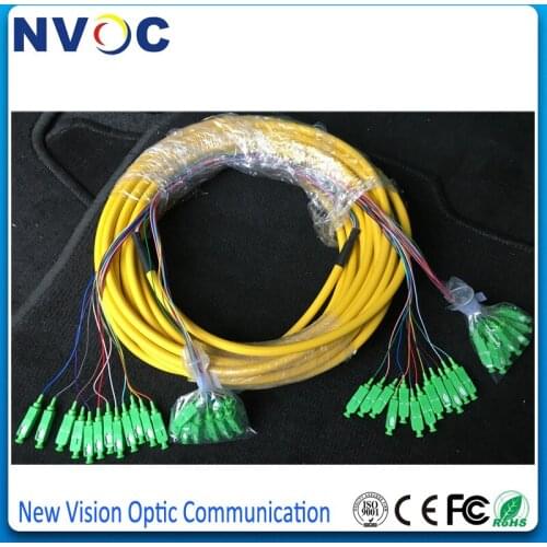 SM,24core,G652D,50cm from Cable to Connector,Length:10M,PVC Jacket,SC/APC-SC/APC Bundled Distribution Fiber Optic Patch Cord