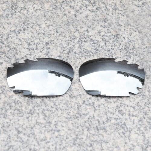 E.O.S Polarized Enhanced Replacement Lenses for Oakley Jawbone Vented Sunglasses - Silver Chrome Polarized Mirror