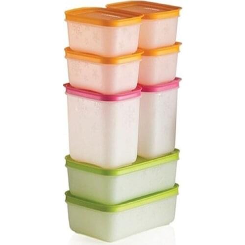 Tupperware Alaska Deep Freezer Storage Container Mega Set, Easy and Practical Cover, Washable and Hygienic, fresh Food, Solid