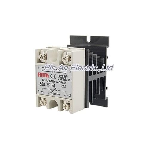 25vA AC 380V Solid State Relay Voltage Resistance Regulator w Aluminum Heat Sink