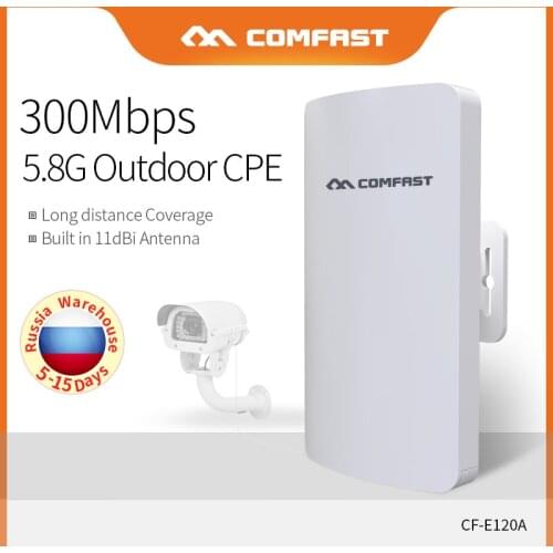 Comfast Mini 5.8GHz Outdoor Wireless CPE Bridge 1-2Km Long Range Network Wifi Router IP Camera Monitor W-ifi Antenna CF-E120A