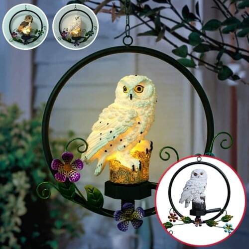 Outdoor Solar Light for Garden Decoration Lawn Lamp Home Pathway Light Owl Hanging Lamp Waterproof Solar Street Lamp Solar Light