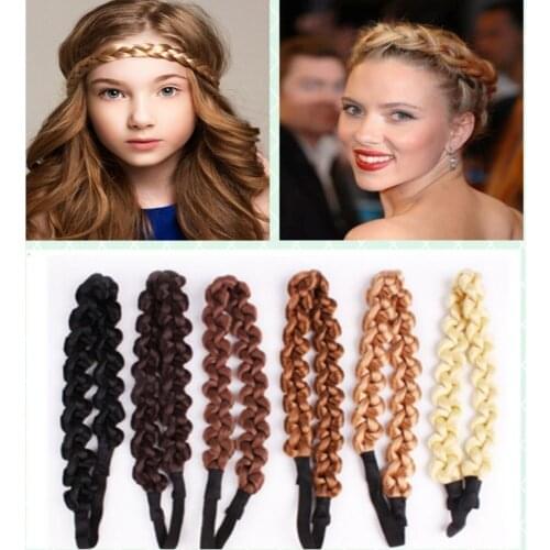 6 Color Hair Clips for Girls Flowers Braid Weave Braid Hairbands Hair Care Styling Tools Accessory