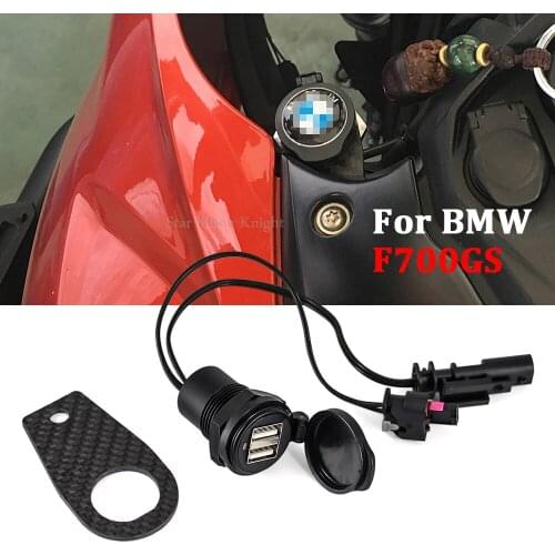 Motorcycle Dual USB Charger Power Adapter Cigarette Lighter Socket waterproof Plug Socket For BMW F700GS F 700 GS F700 GS