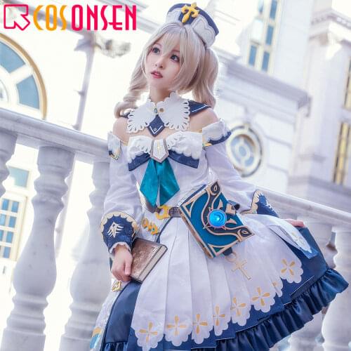 Genshin Impact Barbara Cosplay Costume Crater Fancy Outfit COSPLAYONSEN Women Dress Custom Made