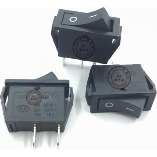 2 Pin 2 Position Plastic Shell I/O SPST Rocker Switch 15A/30A 250VAC