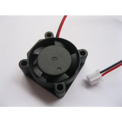 2 pcs Brushless DC Cooling 5 Blade Fan 2510S 12V 0.1-0.2A Black